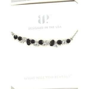 Bomb Party The Sterling Club 925 Black Onyx CZ Necklace Bar